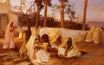  frauen - Frauen am Friedhof Algier Arabisch Frederick Arthur Bridgman